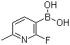 2-氟-6-甲基吡啶-3-硼酸分子结构 (CAS 906744-85-2)