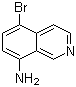 8-氨基-5-溴异喹啉分子结构 (CAS 90721-35-0)