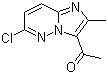 3-乙酰基-6-氯-2-甲基咪唑并[1,2-b]哒嗪分子结构 (CAS 90734-73-9)