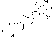 4-羟基雌甾二醇 17-葡糖苷酸分子结构 (CAS 90746-96-6)