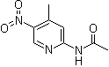 N-(4-甲基-5-硝基吡啶-2-基)乙酰胺分子结构 (CAS 90765-02-9)