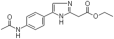 5-[4-(乙酰氨基)苯基]-1H-咪唑-2-乙酸乙酯分子结构 (CAS 908007-24-9)