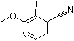 3-碘-2-甲氧基-4-吡啶甲腈分子结构 (CAS 908279-57-2)