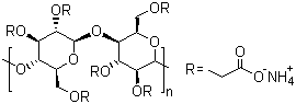 羧甲基纤维素铵盐分子结构 (CAS 9086-60-6)