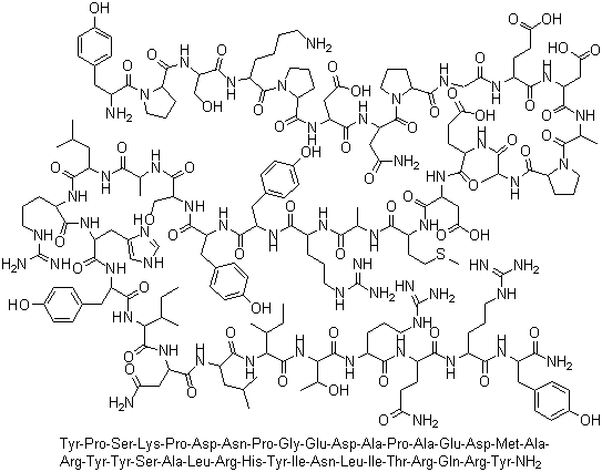 神经肽-Y (人, 鼠)分子结构 (CAS 90880-35-6)