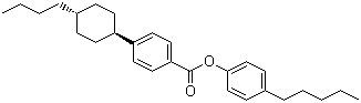 反式-4-(4-丁基环己基)苯甲酸对戊基苯酚酯分子结构 (CAS 90937-41-0)