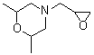 2,6-二甲基-4-(2-环氧乙烷基甲基)吗啉分子结构 (CAS 90950-33-7)