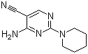 4-氨基-2-(1-哌啶基)嘧啶-5-甲腈分子结构 (CAS 90973-23-2)