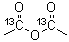 结构式 CAS# 90980-78-2, 乙酸-1-<sup>13</sup>C 1,1'-酸酐