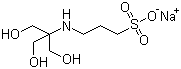 3-[N-[三(羟甲基)甲基]氨基]丙磺酸钠分子结构 (CAS 91000-53-2)