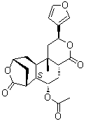 [2S-(2alpha,4aalpha,6beta,6aalpha,7alpha,10alpha,11abeta,11balpha)]-6-(乙酰氧基)-2-(3-呋喃基)八氢-11b-甲基-7,10-甲桥-2H-吡喃并[4,3-g][3]苯并氧杂卓-4,8(1H,4aH)-二酮分子结构 (CAS 91095-48-6)