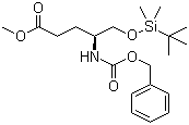 (S)-4-苄氧羰基氨基-5-叔丁基二甲基硅氧基戊酸甲酯分子结构 (CAS 911050-87-8)