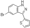 5-溴-3-(2-噻吩基)-1H-吲唑分子结构 (CAS 911305-81-2)