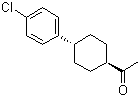 反式-4-(4-氯苯基)-1-乙酰基环己烷分子结构 (CAS 91161-85-2)