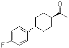反式-1-[4-(4-氟苯基)环己基]乙酮分子结构 (CAS 91161-89-6)