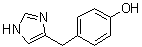 4-[(1H-咪唑-4-基)甲基]苯酚分子结构 (CAS 911701-06-9)