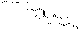 反式-4-(4-丁基环己基)苯甲酸对氰基苯酚酯分子结构 (CAS 91225-21-7)