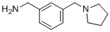 3-吡咯烷-1-基甲基-苄胺分子结构 (CAS 91271-78-2)
