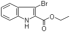 3-溴吲哚-2-羧酸乙酯分子结构 (CAS 91348-45-7)