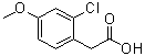 2-氯-4-甲氧基苯乙酸分子结构 (CAS 91367-09-8)