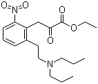 2-[2-(二丙基氨基)乙基]-6-硝基苯基丙酮酸乙酯分子结构 (CAS 91374-24-2)