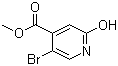 Methyl 5-bromo-2-hydroxyisonicotinate molecular structure (CAS 913836-17-6)
