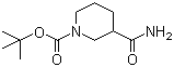 结构式 CAS# 91419-49-7, 1-Boc-哌啶-3-甲酰胺; 1-叔丁氧羰基哌啶-3-甲酰胺