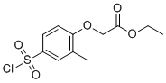 乙基4-氯磺酰基-2-甲基苯氧基乙酸酯分子结构 (CAS 91427-62-2)