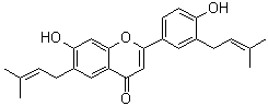 异戊烯基甘草黄酮 A分子结构 (CAS 91433-17-9)