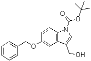 3-(Hydroxymethyl)-5-(phenylmethoxy)-1H-indole-1-carboxylic acid 1,1-dimethylethyl ester molecular structure (CAS 914349-14-7)