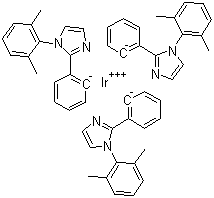 Tris[1-(2,6-dimethylphenyl)-2-phenyl-1H-imidazole]iridium(III) molecular structure (CAS 914394-12-0)