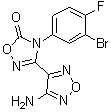 3-(4-Amino-1,2,5-oxadiazol-3-yl)-4-(3-bromo-4-fluorophenyl)-1,2,4-oxadiazol-5(4H)-one molecular structure (CAS 914471-43-5)