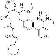 1H-1-乙基坎地沙坦西来替昔酯分子结构 (CAS 914613-35-7)