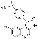 2-[4-(8-Bromo-2-oxo-2,3-dihydroimidazo[4,5-c]quinolin-1-yl)phenyl]-2-methylpropionitrile molecular structure (CAS 915019-53-3)