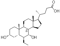 (3alpha,5beta,6beta,7alpha)-6-Ethyl-3,7-dihydroxycholan-24-oic acid molecular structure (CAS 915038-27-6)
