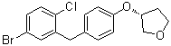 (3R)-3-[4-[(5-溴-2-氯苯基)甲基]苯氧基]四氢呋喃分子结构 (CAS 915095-90-8)