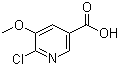 6-Chloro-5-methoxynicotinic acid molecular structure (CAS 915107-39-0)