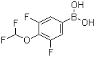 B-[4-(二氟甲氧基)-3,5-二氟苯基]硼酸分子结构 (CAS 915401-97-7)