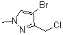 结构式 CAS# 915707-66-3, 4-溴-3-(氯甲基)-1-甲基-1H-吡唑