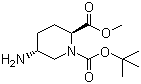 结构式 CAS# 915976-35-1, (2S,5R)-5-氨基哌啶-1,2-二羧酸 1-叔丁酯 2-甲酯