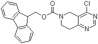 N-Fmoc-4-氯-5,7,8-三氢吡啶并[3,4-d]嘧啶分子结构 (CAS 916420-25-2)