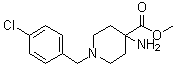 4-氨基-1-[(4-氯苯基)甲基]-4-哌啶羧酸甲酯分子结构 (CAS 916422-59-8)