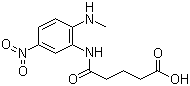 戊二酸-2-甲氨基-5-硝基单苯胺分子结构 (CAS 91644-13-2)