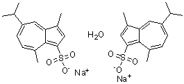 3,8-二甲基-5-(1-甲基乙基)-1-薁磺酸钠盐半水合物分子结构 (CAS 916445-22-2)