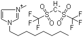 1-辛基-3-甲基-1H-咪唑鎓双(三氟甲磺酰基)亚甲盐分子结构 (CAS 916729-96-9)