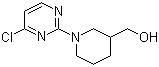 1-(4-Chloro-2-pyrimidinyl)-3-piperidinemethanol molecular structure (CAS 916791-10-1)