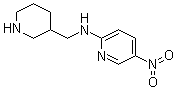 5-硝基-N-(3-哌啶基甲基)-2-吡啶胺分子结构 (CAS 916791-17-8)