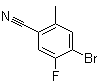 4-Bromo-5-fluoro-2-methylbenzonitrile molecular structure (CAS 916792-15-9)