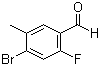 4-Bromo-2-fluoro-5-methylbenzaldehyde molecular structure (CAS 916792-23-9)