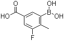 3-Borono-5-fluoro-4-methylbenzoic acid molecular structure (CAS 917223-87-1)